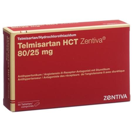 Telmisartan HCT Zentiva Tabl 80/25 mg 30 pcs - PrimeCare Global