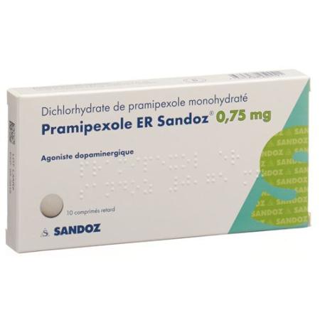 Pramipexol ER Sandoz Ret Tabl 0.75 mg 10 pcs - PrimeCare Global