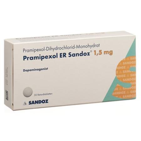 Pramipexol ER Sandoz Ret Tabl 1.5 mg 30 pcs - PrimeCare Global