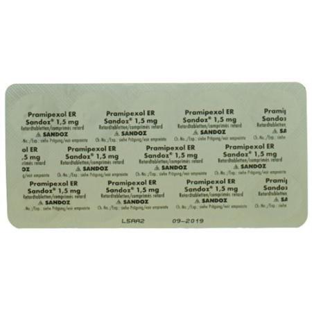 Pramipexol ER Sandoz Ret Tabl 1.5 mg 30 pcs - PrimeCare Global