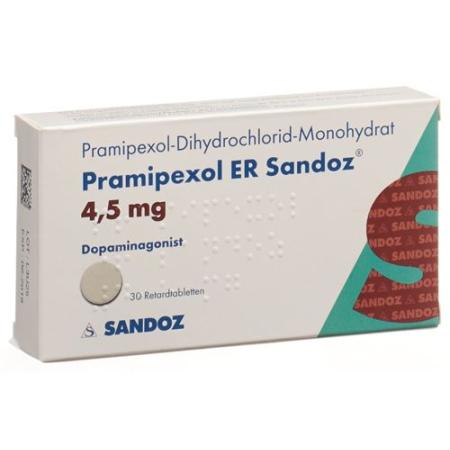 Pramipexol ER Sandoz Ret Tabl 4.5 mg 30 pcs - PrimeCare Global