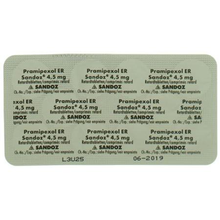 Pramipexol ER Sandoz Ret Tabl 4.5 mg 30 pcs - PrimeCare Global
