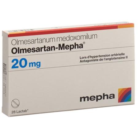 Olmesartan-Mepha Lactab 20 mg 28 pcs - PrimeCare Global