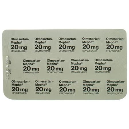 Olmesartan-Mepha Lactab 20 mg 98 pcs - PrimeCare Global