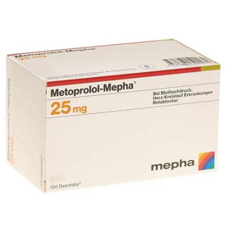 Metoprolol-Mepha Depotabs 25 mg 100 pcs - PrimeCare Global