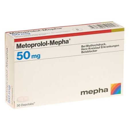 Metoprolol-Mepha Depotabs 50 mg 30 pcs - PrimeCare Global