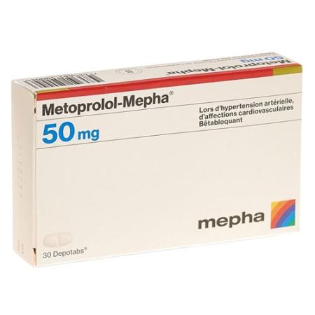 Metoprolol-Mepha Depotabs 50 mg 30 pcs - PrimeCare Global