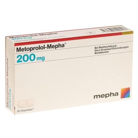 Metoprolol-Mepha Depotabs 200 mg 30 pcs - PrimeCare Global