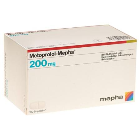 Metoprolol-Mepha Depotabs 200 mg 100 pcs - PrimeCare Global