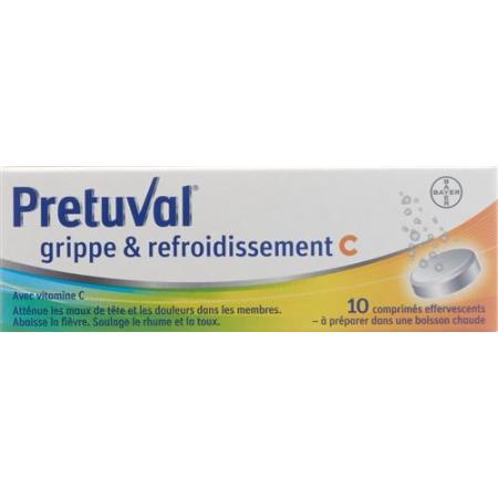 Pretuval flu and cold C effervescent tablets 10 pcs - PrimeCare Global
