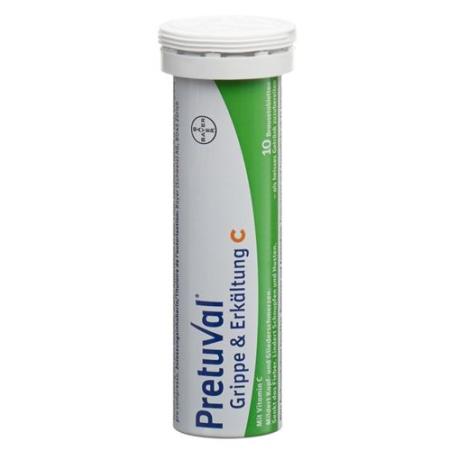 Pretuval flu and cold C effervescent tablets 20 pcs - PrimeCare Global