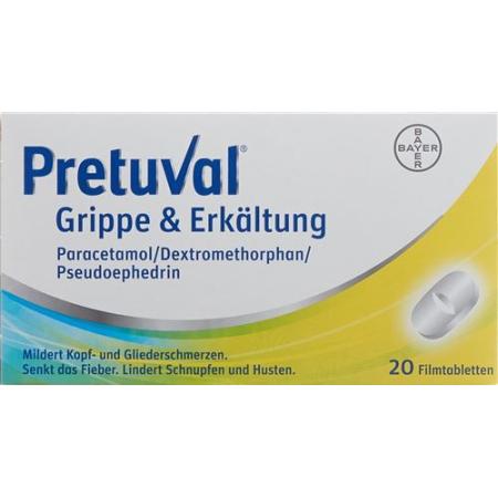 Pretuval flu and cold film tablets 20 pcs - PrimeCare Global