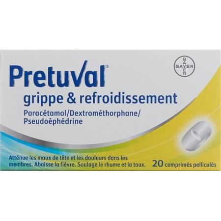 Pretuval flu and cold film tablets 20 pcs - PrimeCare Global