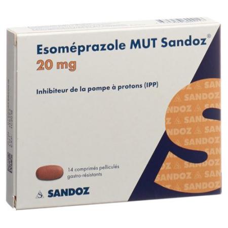 Esomeprazol MUT Sandoz Filmtabl 20 mg 14 pcs - PrimeCare Global