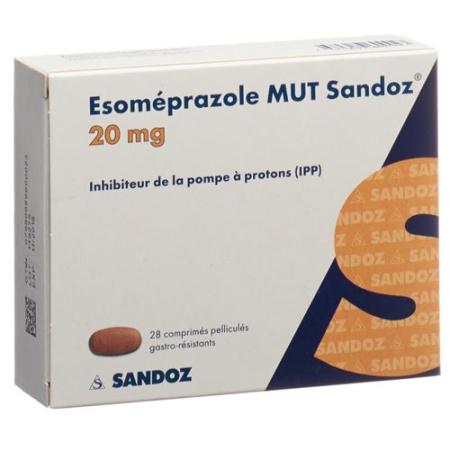 Esomeprazol MUT Sandoz Filmtabl 20 mg 28 pcs - PrimeCare Global