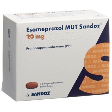 Esomeprazol MUT Sandoz Filmtabl 20 mg 56 pcs - PrimeCare Global