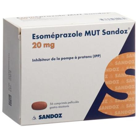 Esomeprazol MUT Sandoz Filmtabl 20 mg 56 pcs - PrimeCare Global