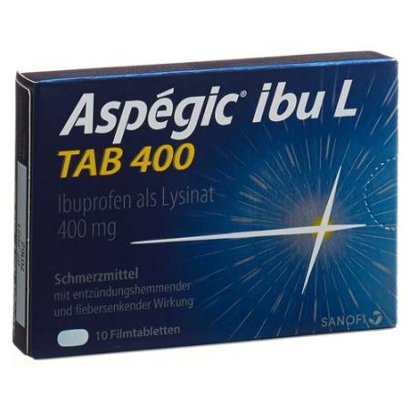 Aspegic Ibu L Tab Filmtabletten 400mg 10 Stück - PrimeCare Global