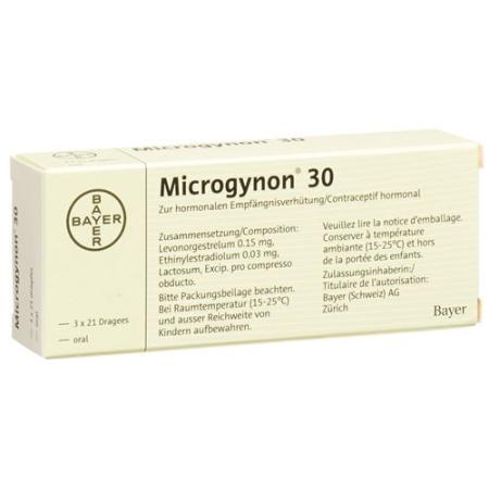 Microgynon 30 Drag 3 x 21 pcs - PrimeCare Global