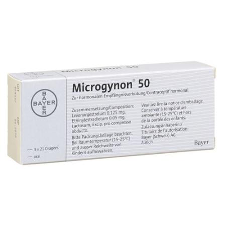 Microgynon 50 Drag 3 x 21 pcs - PrimeCare Global