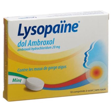 Lysopain dol Ambroxol Lozenges Mint 18 pcs - PrimeCare Global