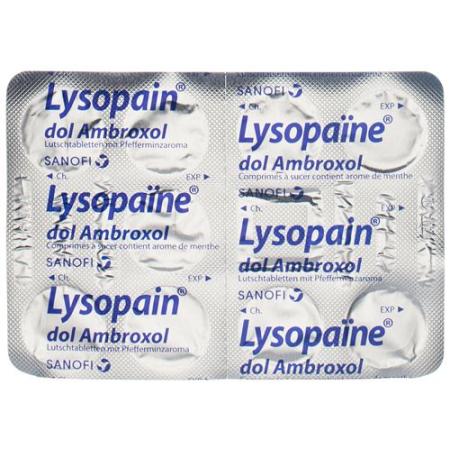 Lysopain dol Ambroxol Lozenges Mint 18 pcs - PrimeCare Global