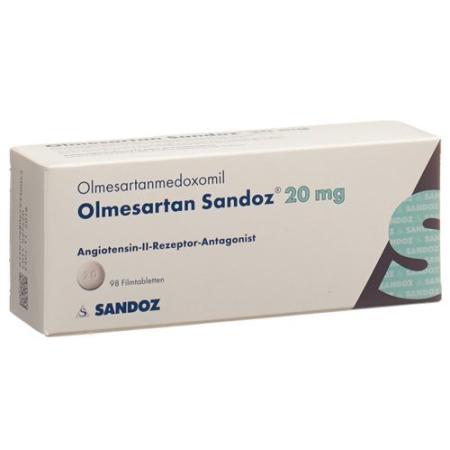 Olmesartan Sandoz film tablets 20 mg 98 pcs - PrimeCare Global