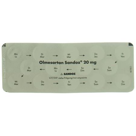 Olmesartan Sandoz film tablets 20 mg 98 pcs - PrimeCare Global