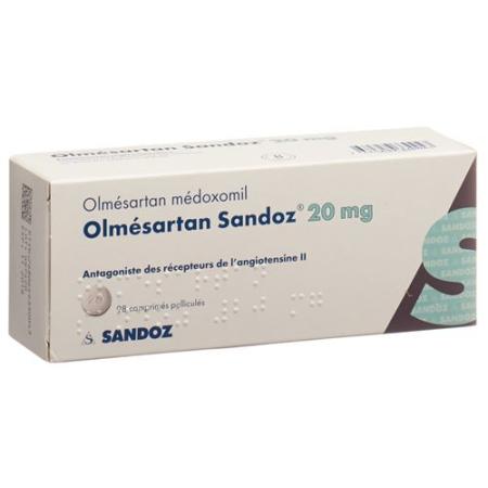 Olmesartan Sandoz film tablets 20 mg 98 pcs - PrimeCare Global