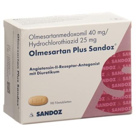 Olmesartan Plus Sandoz Filmtablet 40/25mg 98 pcs - PrimeCare Global