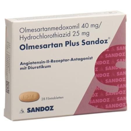 Olmesartan Plus Sandoz Filmtablet 40/25mg 28 pcs - PrimeCare Global