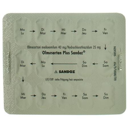 Olmesartan Plus Sandoz Filmtablet 40/25mg 28 pcs - PrimeCare Global