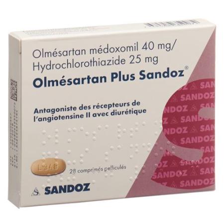 Olmesartan Plus Sandoz Filmtablet 40/25mg 28 pcs - PrimeCare Global