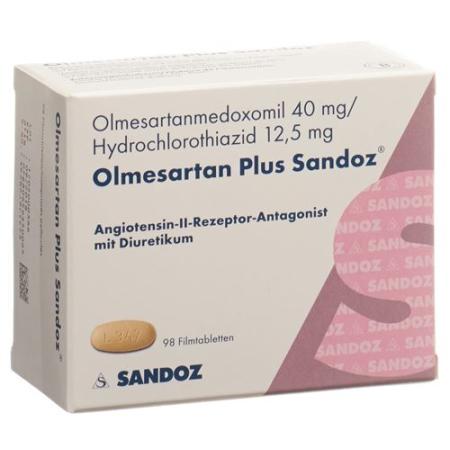 Olmesartan Plus Sandoz Filmtablet 40/12.5mg 98 pcs - PrimeCare Global
