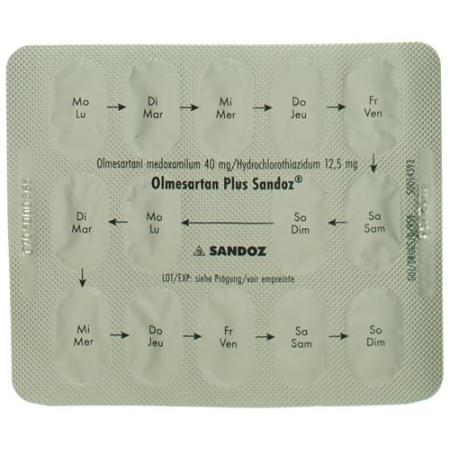 Olmesartan Plus Sandoz Filmtablet 40/12.5mg 98 pcs - PrimeCare Global