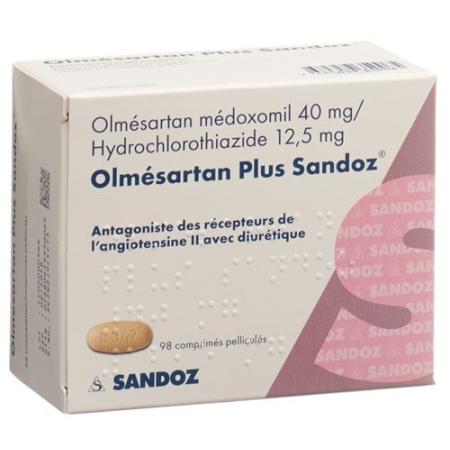 Olmesartan Plus Sandoz Filmtablet 40/12.5mg 98 pcs - PrimeCare Global
