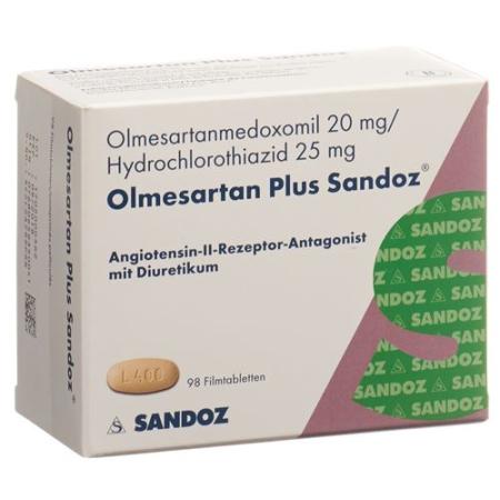 Olmesartan Plus Sandoz Filmtablet 20/25mg 98 pcs - PrimeCare Global