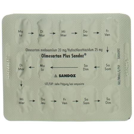 Olmesartan Plus Sandoz Filmtablet 20/25mg 98 pcs - PrimeCare Global