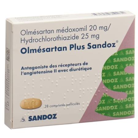 Olmesartan Plus Sandoz Filmtablet 20/25mg 28 pcs - PrimeCare Global