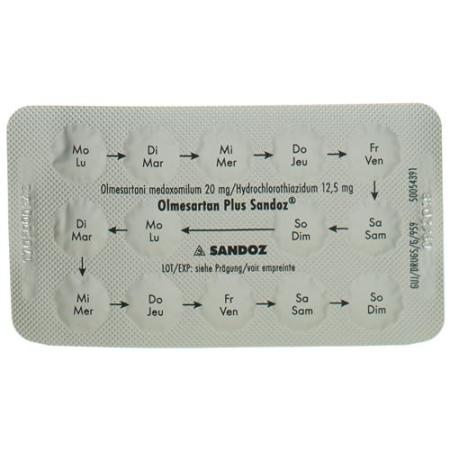 Olmesartan Plus Sandoz Filmtablet 20/12.5mg 98 pcs - PrimeCare Global