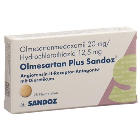 Olmesartan Plus Sandoz Filmtablet 20/12.5mg 28 pcs - PrimeCare Global