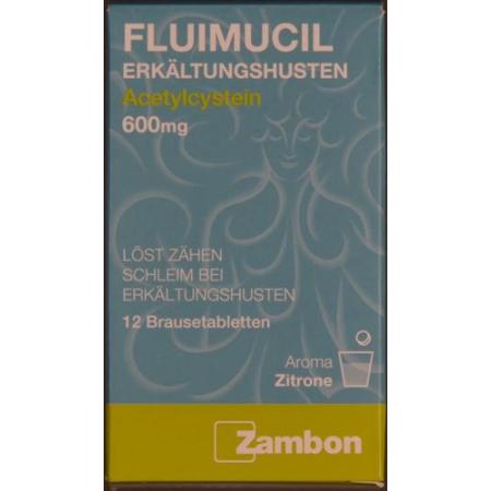 Fluimucil cold cough effervescent tabletse 600 mg 12 pcs - PrimeCare Global
