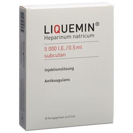 Liquemin 5000 U/0.5ml s.c. 10 ready-to-use sprays 0.5 ml - PrimeCare Global