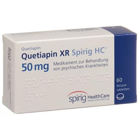 Quetiapin XR Spirig HC Ret Tabl 50 mg 60 pcs - PrimeCare Global