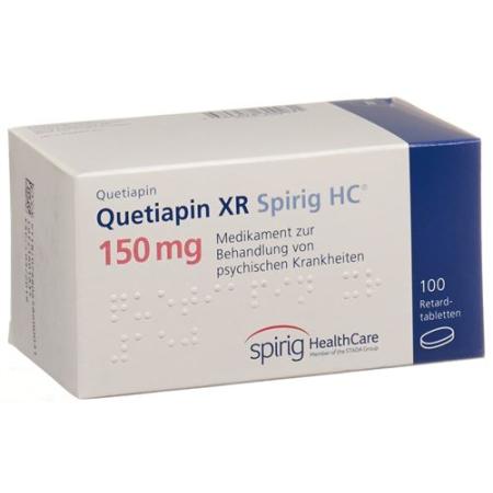 Quetiapin XR Spirig HC Ret Tabl 150 mg 100 pcs - PrimeCare Global