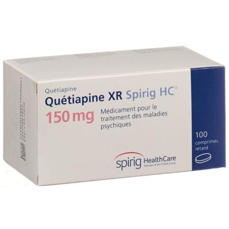 Quetiapin XR Spirig HC Ret Tabl 150 mg 100 pcs - PrimeCare Global