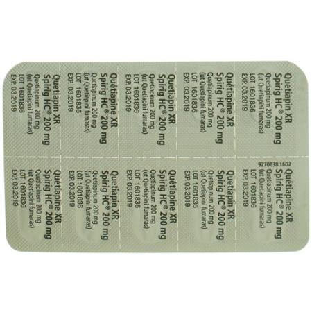 Quetiapin XR Spirig HC Ret Tabl 200 mg 100 pcs - PrimeCare Global
