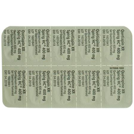 Quetiapin XR Spirig HC Ret Tabl 400 mg 100 pcs - PrimeCare Global