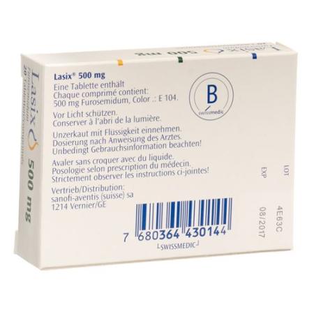 Lasix Tabl 500 mg 20 pcs - PrimeCare Global