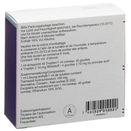 Tramadol Helvepharm drops 100 mg/ml 3 bottles 10 ml - PrimeCare Global